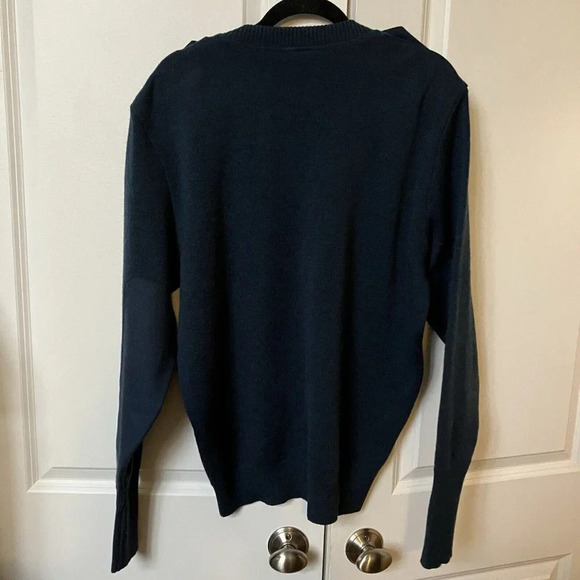 Logistics Military Style Wool Blue Sweater Made in Canada Large - Picture 6 of 6